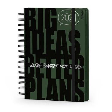 Agenda Mooving 2024 Urban Verde Dia por Pagina 15 x 21 cm Espiralada Art.1405240
